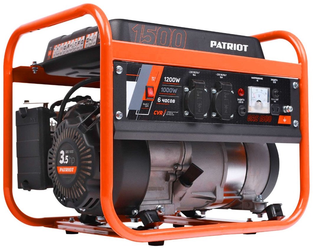 Электростанция бензиновая Patriot 1 кВт 1 (220 В), GRS 1500 - ForteMarket Электростанция бензиновая Patriot 1 кВт 1 (220 В), GRS 1500 купить,0