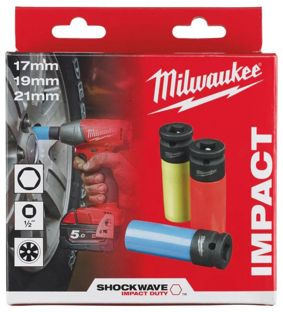 Milwaukee набор торцевых головок 1/2 Shockwave Auvtomotive 4932451568 3 шт купить,NaN