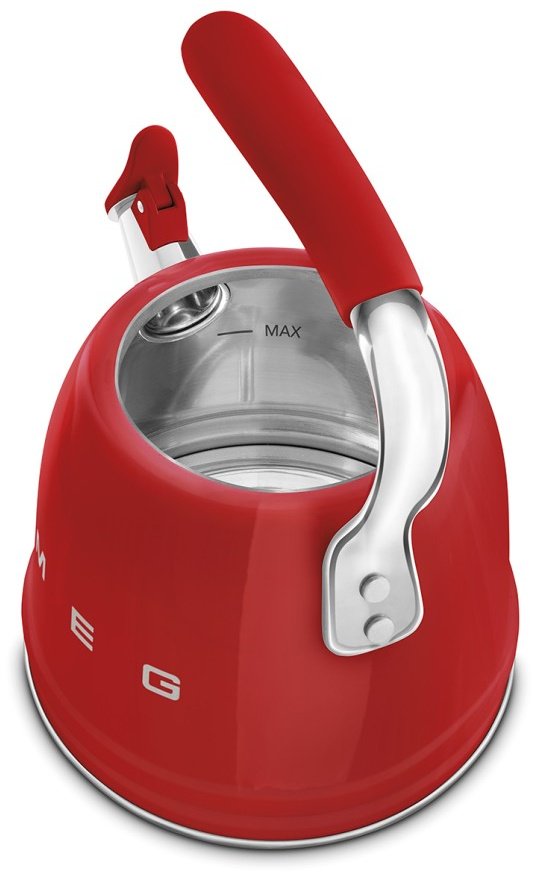 Smeg чайник Стиль 50-х г.г. CKLW2001RD 2.3 л, алюминий, нержавеющая сталь купить,0