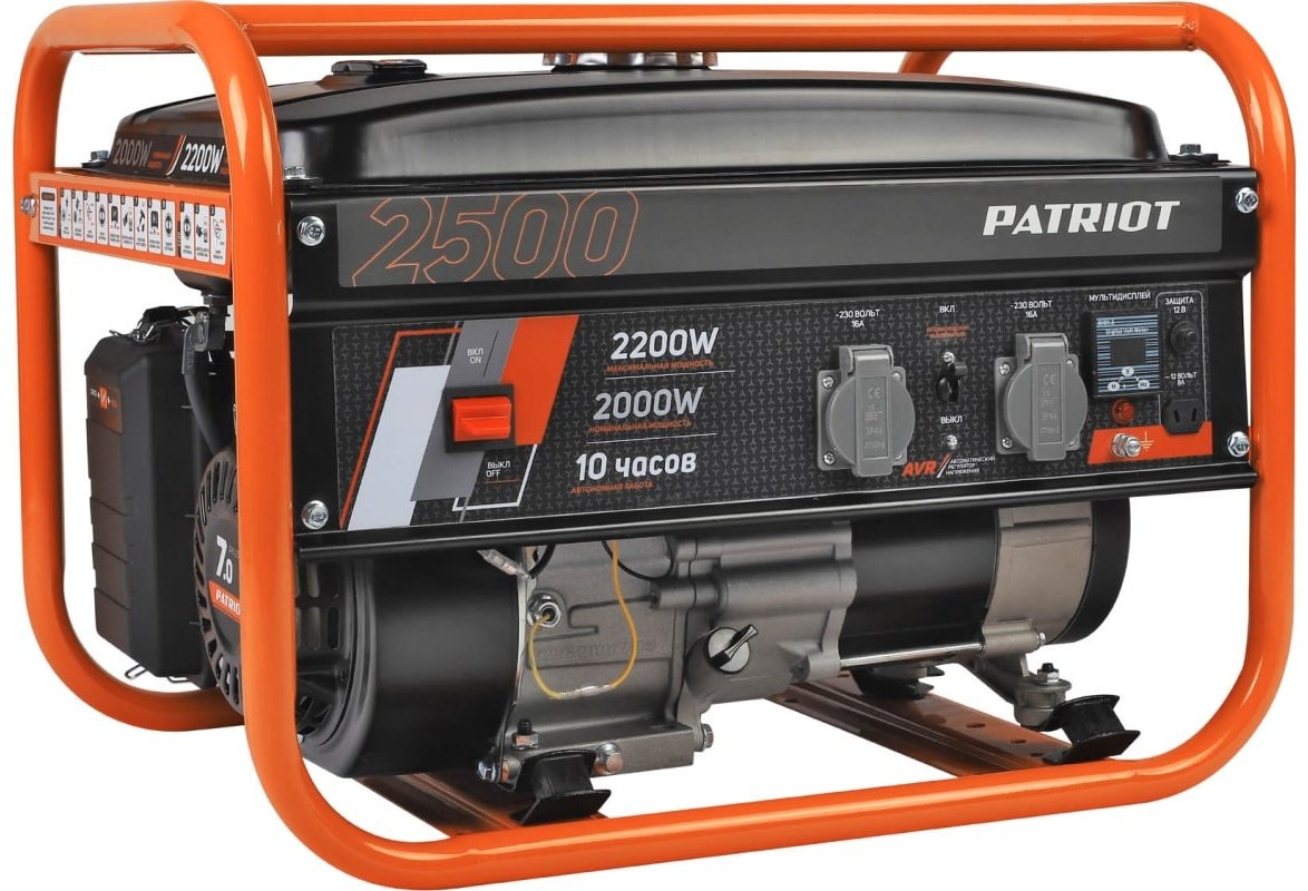 Электростанция бензиновая Patriot 2 кВт 1 (220 В), PATRIOT GRS 2500