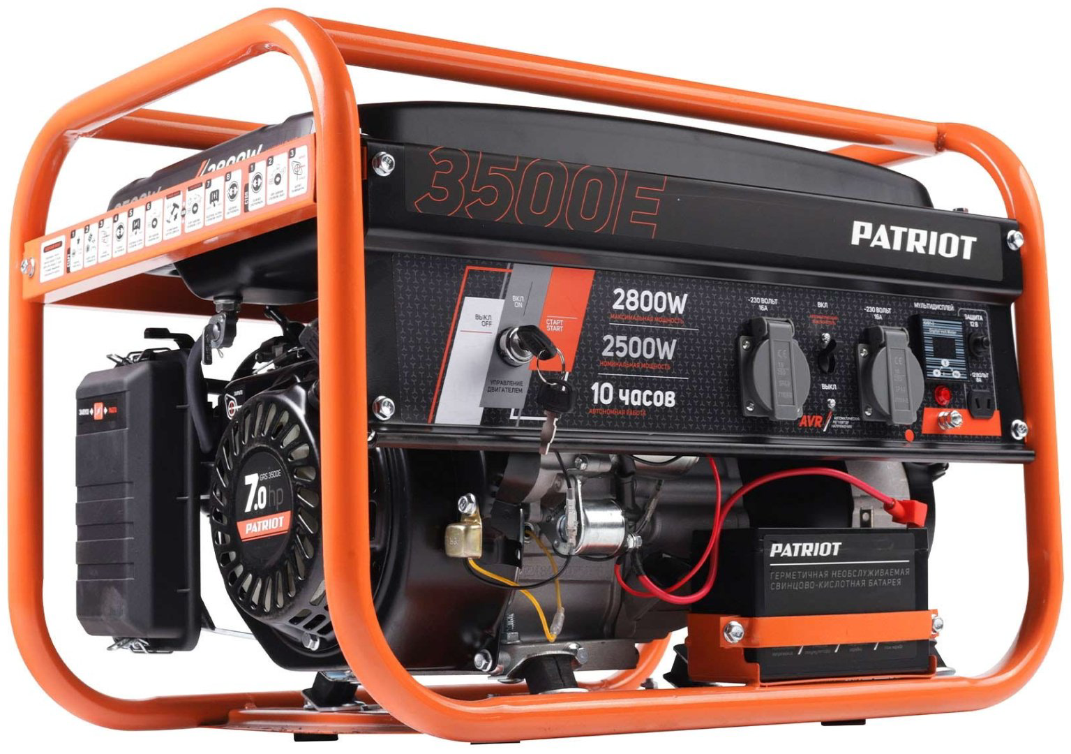 Электростанция бензиновая Patriot 2.5 кВт 1 (220 В), GRS 3500E купить,NaN