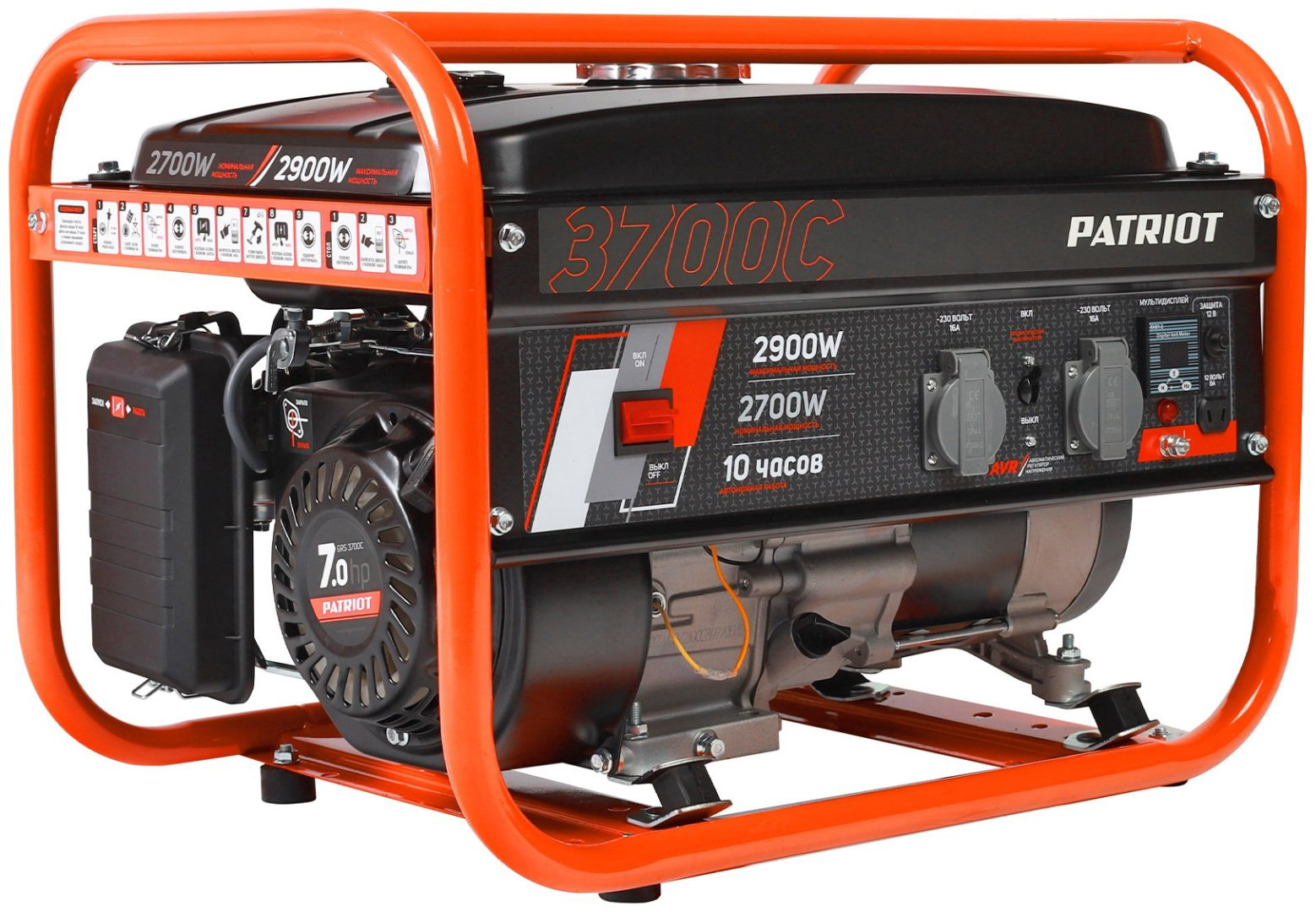 Электростанция бензиновая Patriot 2.7 кВт 1 (220 В), GRS 3700C 476102101 купить,NaN