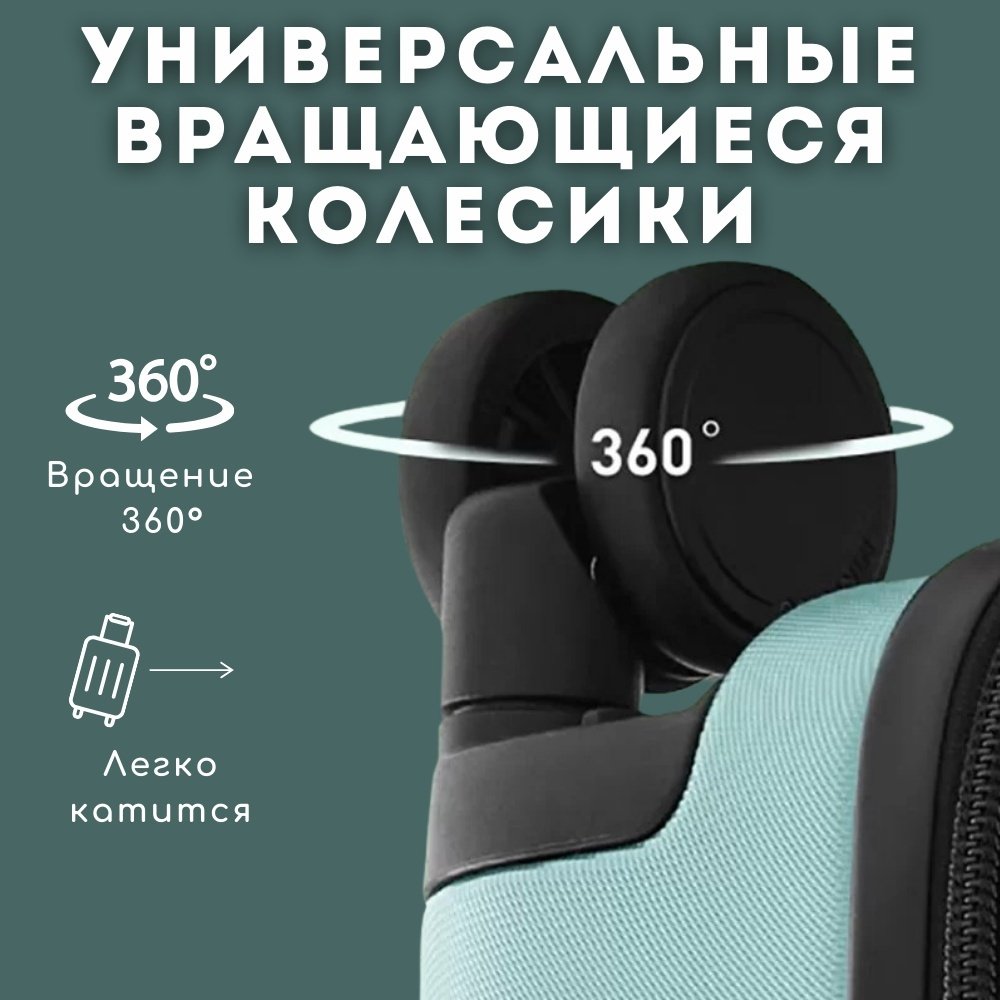 Чемодан NinetyGo Ripple Luggage поликарбонат 50 л черный купить,0