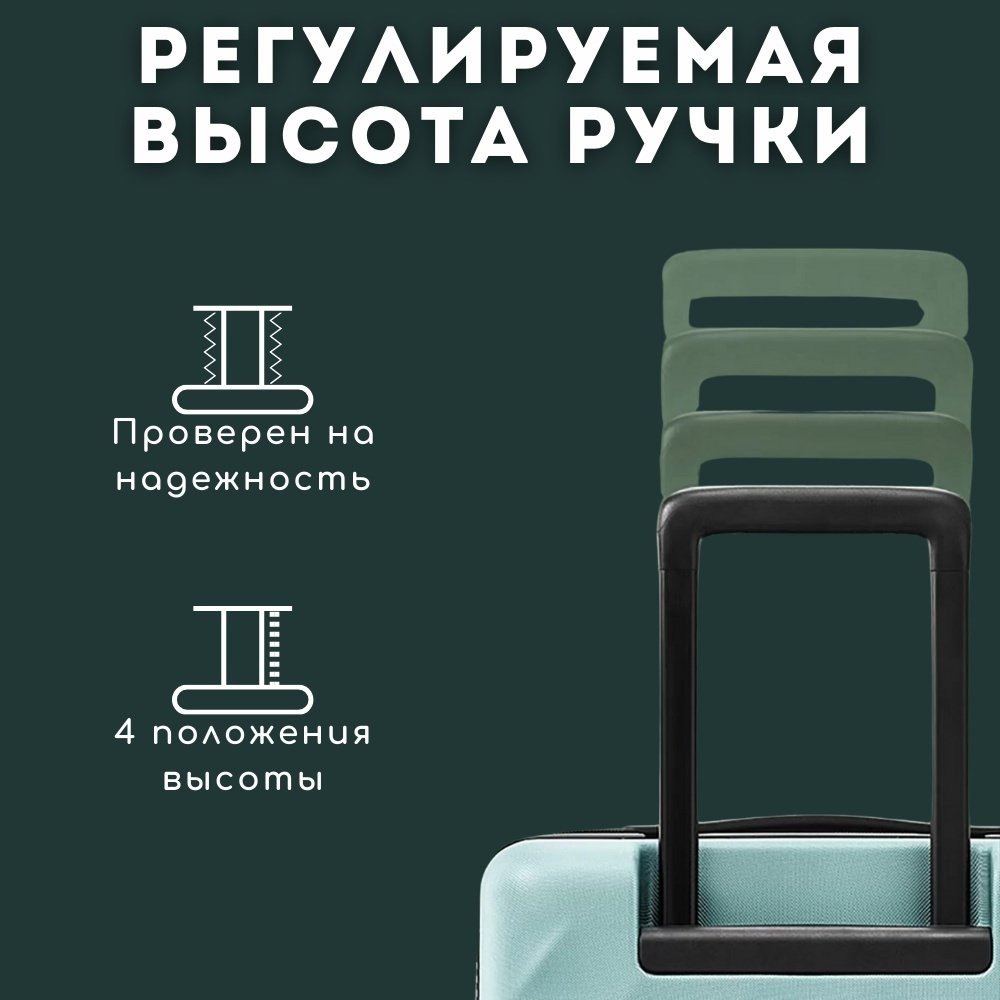 Чемодан NinetyGo Ripple Luggage поликарбонат 50 л черный купить,0