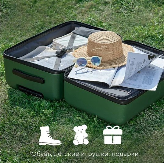 Чемодан NinetyGo Ripple Luggage поликарбонат 50 л черный купить,0