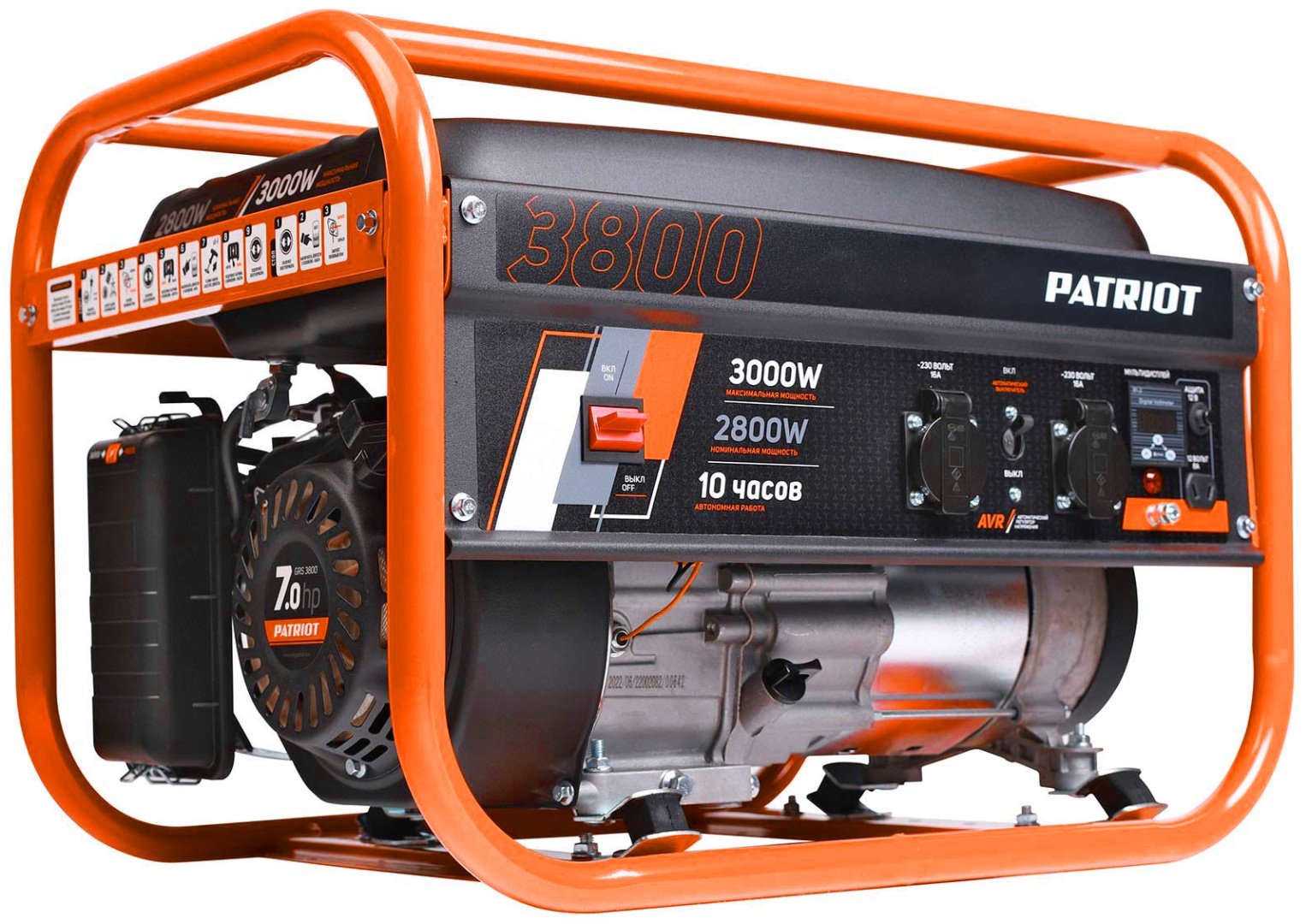 Электростанция бензиновая Patriot 2.8 кВт 1 (220 В), PATRIOT GRS 3800 купить,0