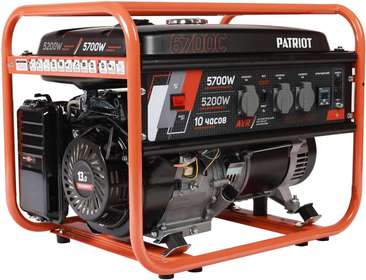 Электростанция бензиновая Patriot 5.2 кВт 1 (220 В), PATRIOT GRS 6700C купить,NaN