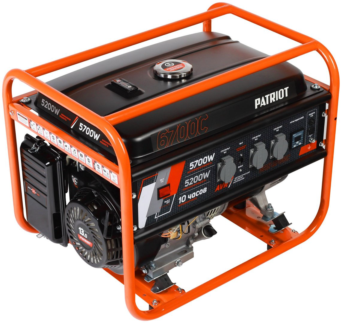 Электростанция бензиновая Patriot 5.2 кВт 1 (220 В), PATRIOT GRS 6700C купить,NaN