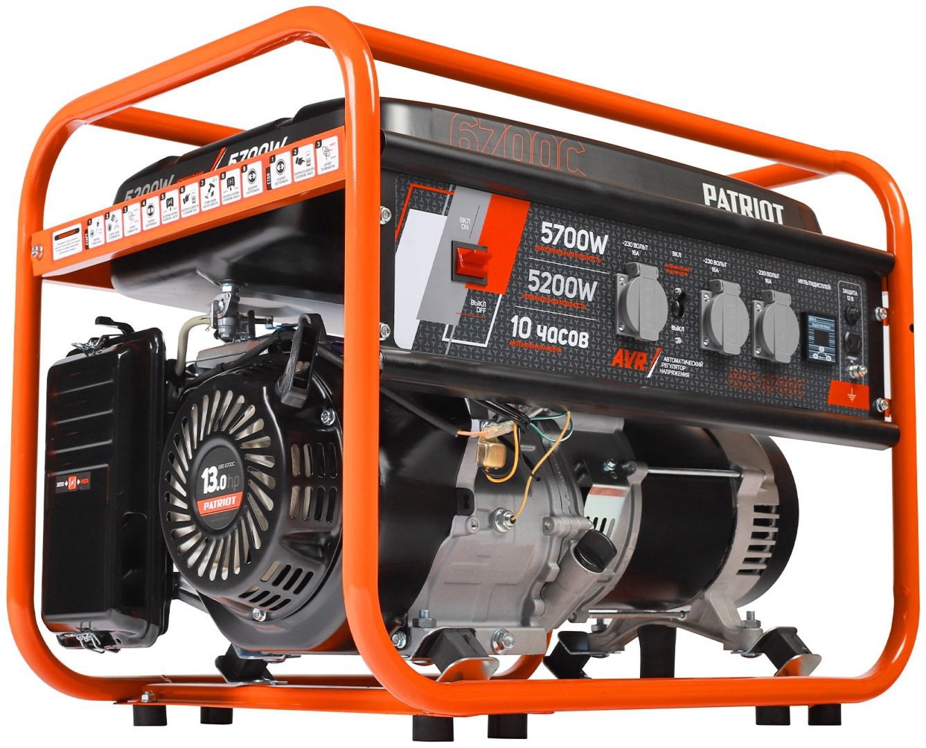 Электростанция бензиновая Patriot 5.2 кВт 1 (220 В), PATRIOT GRS 6700C купить,NaN
