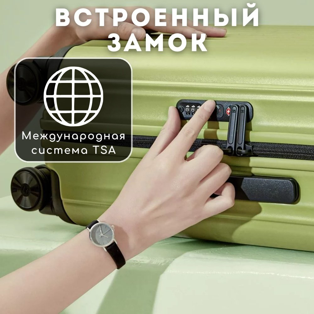 Чемодан Xiaomi NinetyGo Elbe Luggage поликарбонат 38 л голубой купить,NaN