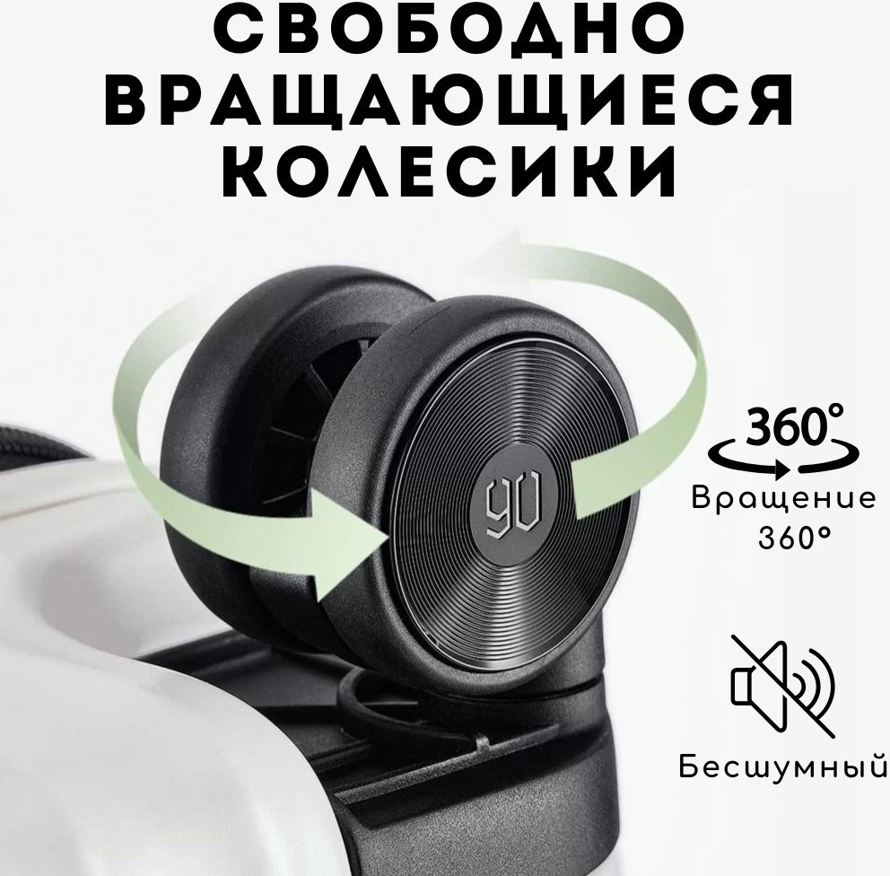 Чемодан Xiaomi NinetyGo Elbe Luggage поликарбонат 38 л голубой купить,NaN