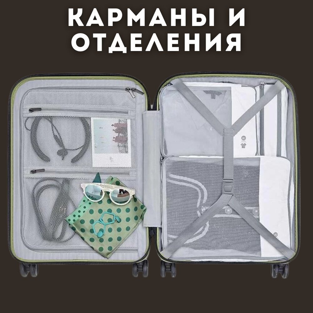Чемодан Xiaomi NinetyGo Elbe Luggage поликарбонат 38 л голубой купить,0