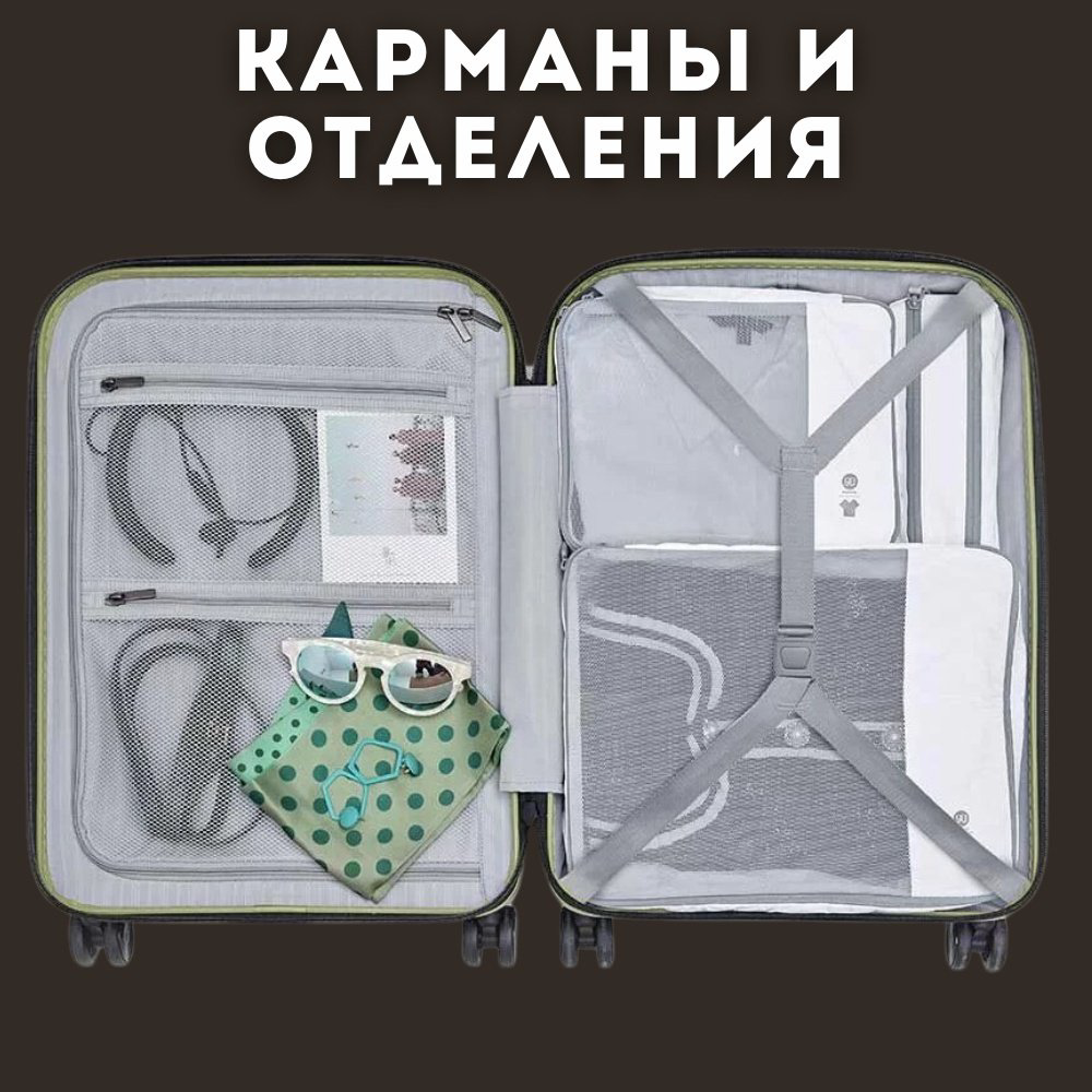 Чемодан Xiaomi NinetyGo Elbe Luggage поликарбонат 38 л голубой купить,NaN