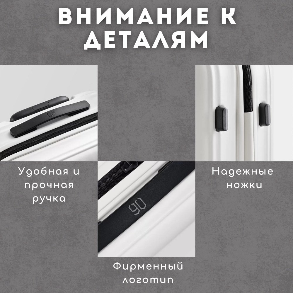 Чемодан Xiaomi NinetyGo Elbe Luggage поликарбонат 38 л голубой купить,0