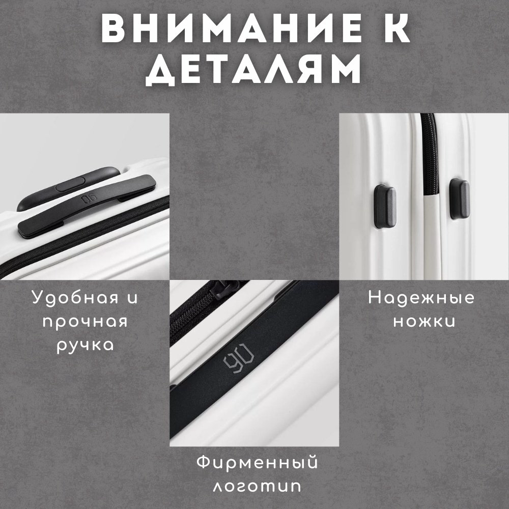 Чемодан Xiaomi NinetyGo Elbe Luggage поликарбонат 38 л голубой купить,NaN
