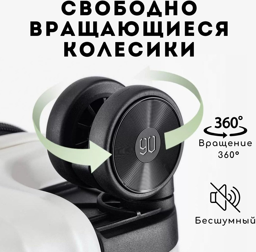 Чемодан Xiaomi NinetyGo Elbe Luggage поликарбонат 38 л желтый купить,0