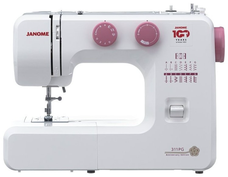 Швейная машина Janome 311PG Anniversary Edition белый, розовый купить,NaN