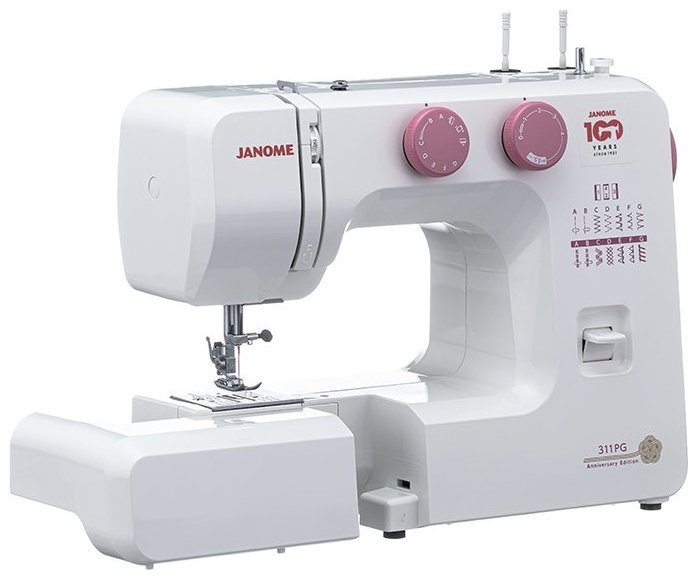Швейная машина Janome 311PG Anniversary Edition белый, розовый - ForteMarket Швейная машина Janome 311PG Anniversary Edition белый, розовый купить,0