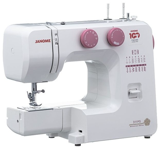 Швейная машина Janome 311PG Anniversary Edition белый, розовый купить,NaN