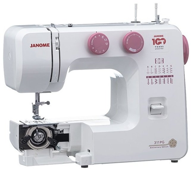 Швейная машина Janome 311PG Anniversary Edition белый, розовый - ForteMarket Швейная машина Janome 311PG Anniversary Edition белый, розовый купить,0