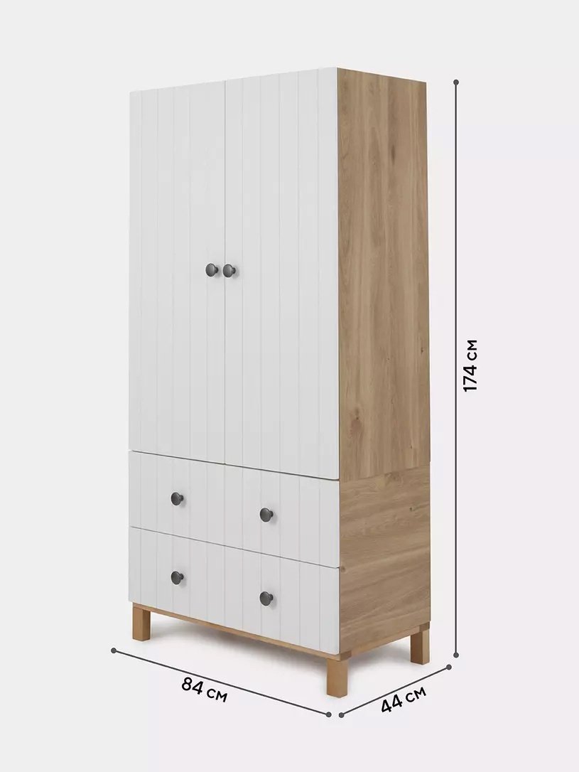 Распашной шкаф RANT Bamboo, 84x174х44 см, белый купить,NaN