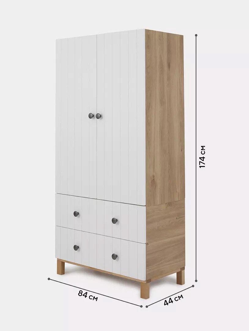 Распашной шкаф RANT Bamboo, 84x174х44 см, белый купить,NaN