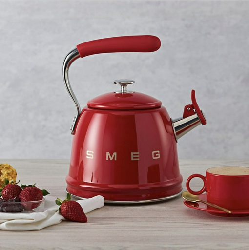Smeg чайник Стиль 50-х г.г. CKLW2001RD 2.3 л, алюминий, нержавеющая сталь