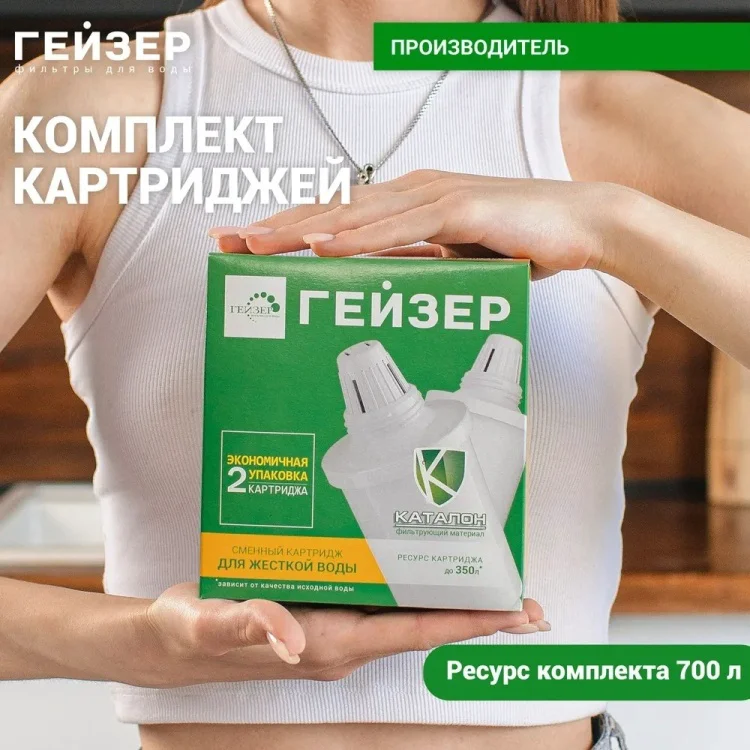 Набор сменных фильтрующих картриджей Гейзер 50033 502 2шт