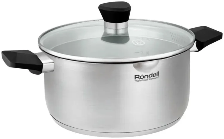Набор посуды Rondell RDS-1881 Strike Ultra серо-черный 12шт