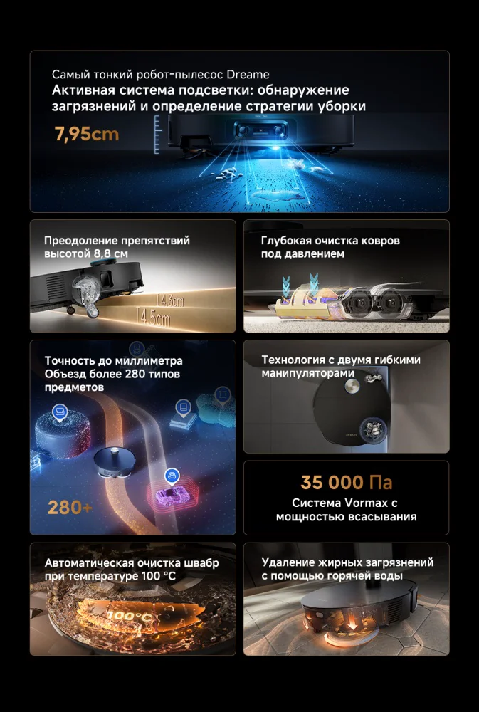 Робот-пылесос Dreame X60 Ultra Complete черный - ForteMarket Робот-пылесос Dreame X60 Ultra Complete черный купить,649990