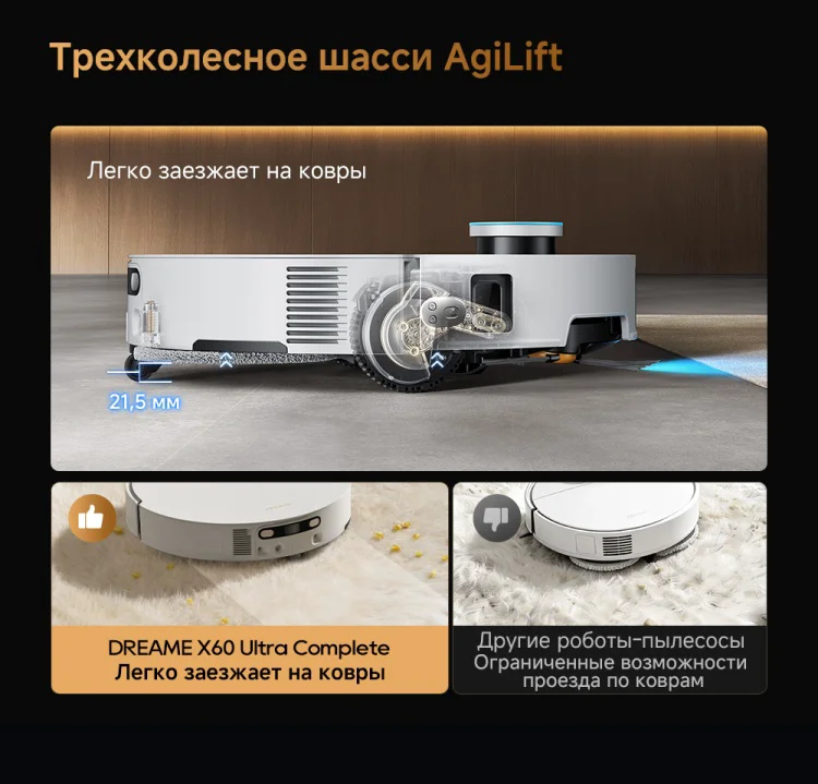 Робот-пылесос Dreame X60 Ultra Complete Белый купить,649990