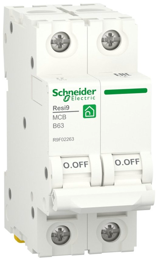 Schneider Electric автоматический выключатель R9F02263 (АВ) 2P B 63А 6 kA