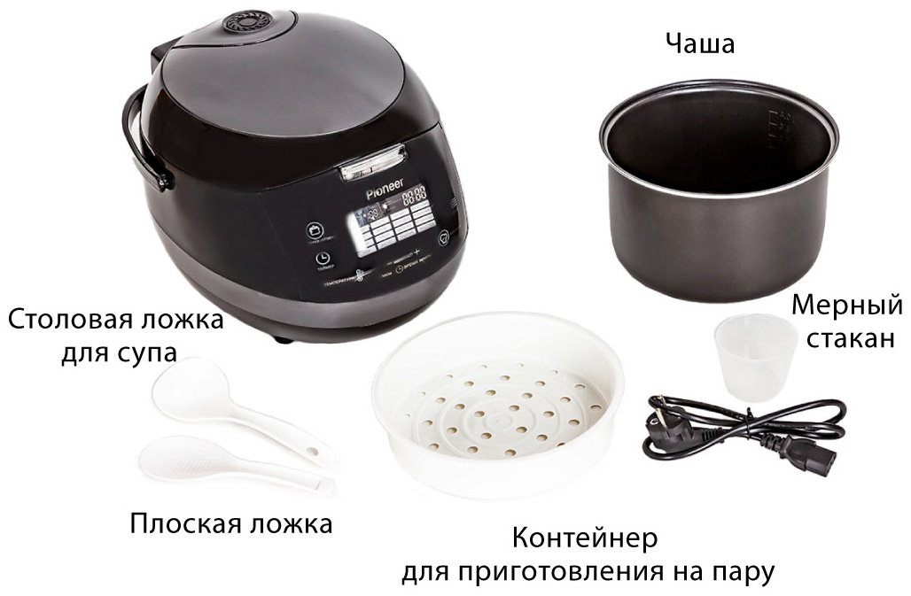 Мультиварка Pioneer MC505 черный, серый - ForteMarket Мультиварка Pioneer MC505 черный, серый купить,0