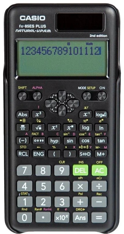 CASIO FX-85ESPLUS-2-WETD, 12-разрядный, черный купить,NaN