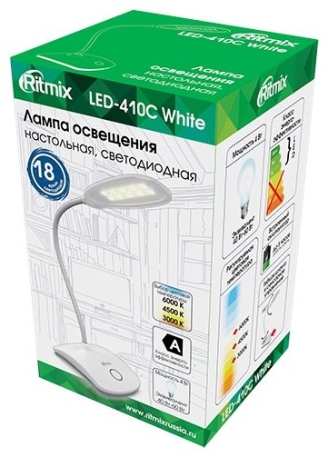 Настольная лампа Ritmix LED-410C LED, 4 Вт, пластик - ForteMarket Настольная лампа Ritmix LED-410C LED, 4 Вт, пластик купить,0