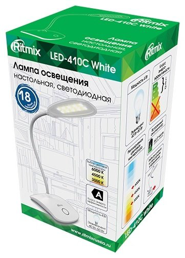 Настольная лампа Ritmix LED-410C LED, 4 Вт, пластик купить,NaN