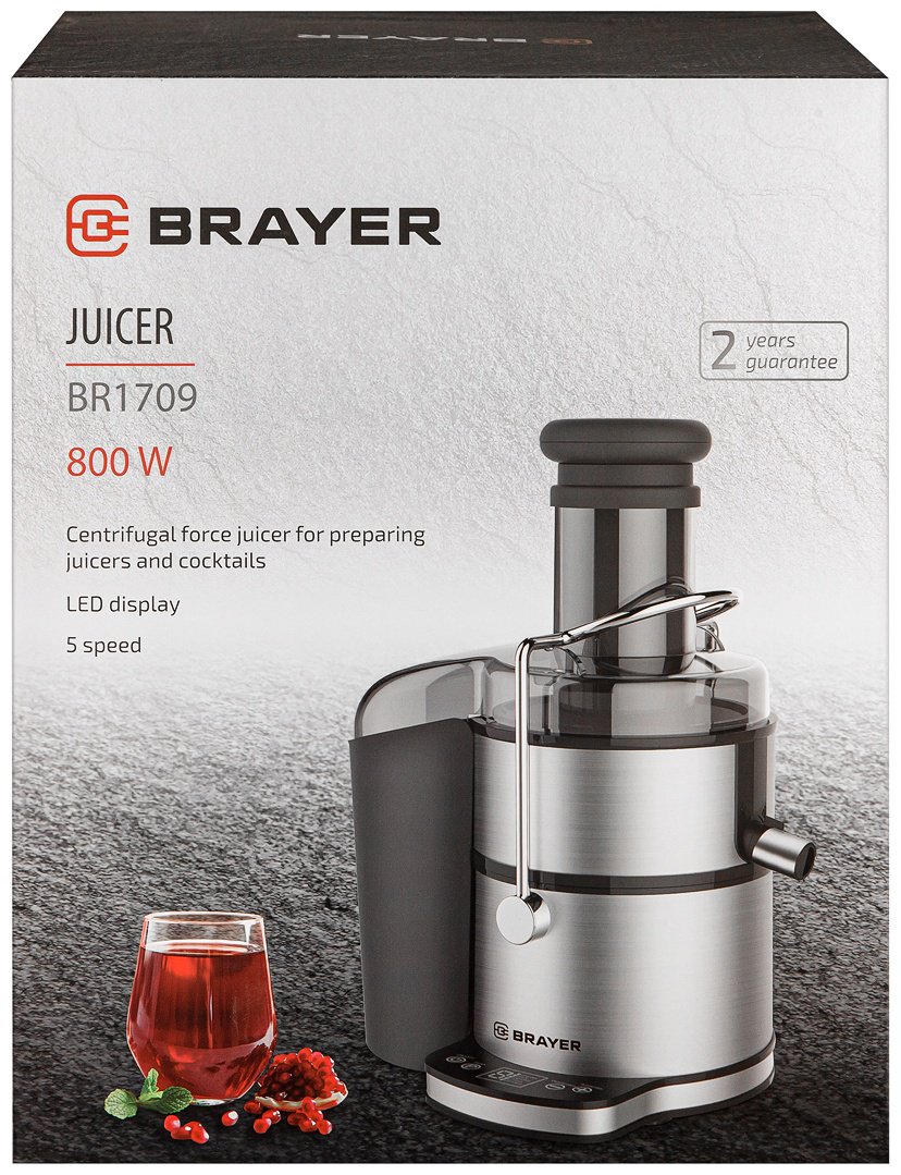 Соковыжималка BRAYER BR1709 серебристый - ForteMarket Соковыжималка BRAYER BR1709 серебристый купить,0