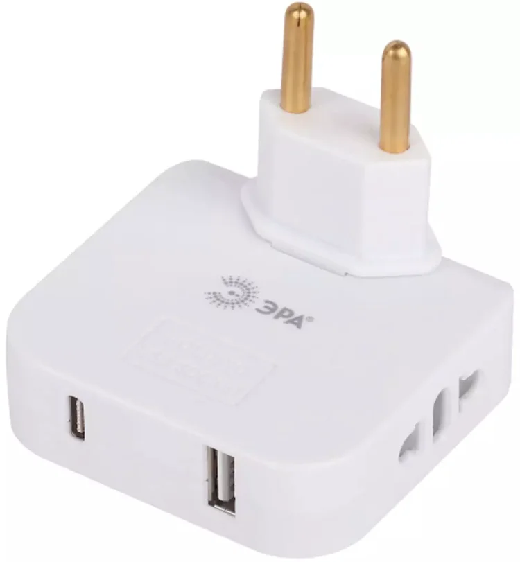 Разветвитель электричества поворотный ЭРА SPF-2-FL-USBC 2USB A+C 10А белый купить,NaN