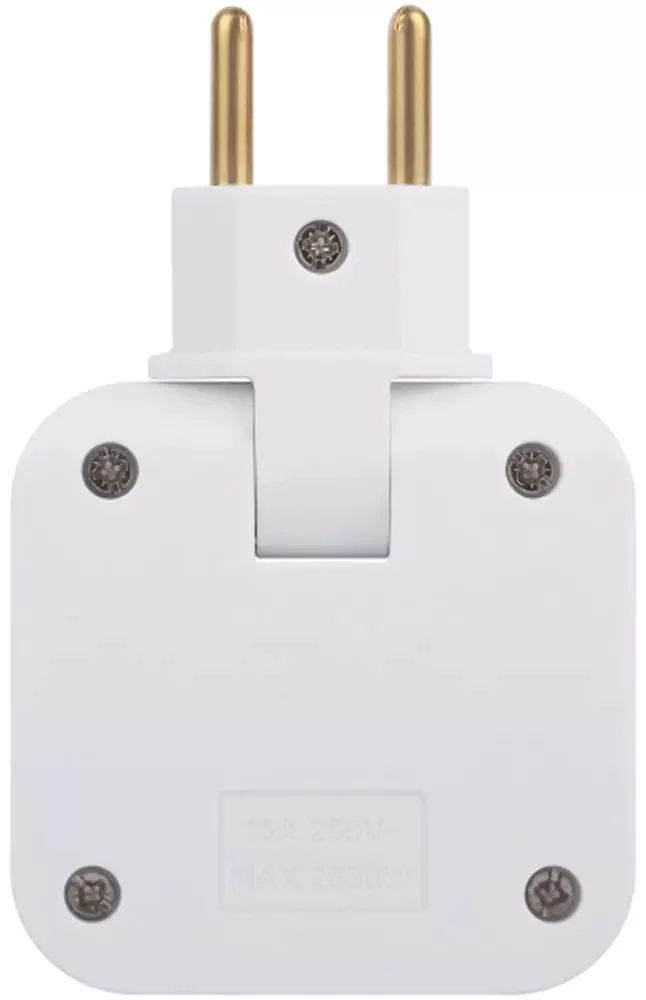 Разветвитель электричества поворотный ЭРА SPF-2-FL-USBC 2USB A+C 10А белый