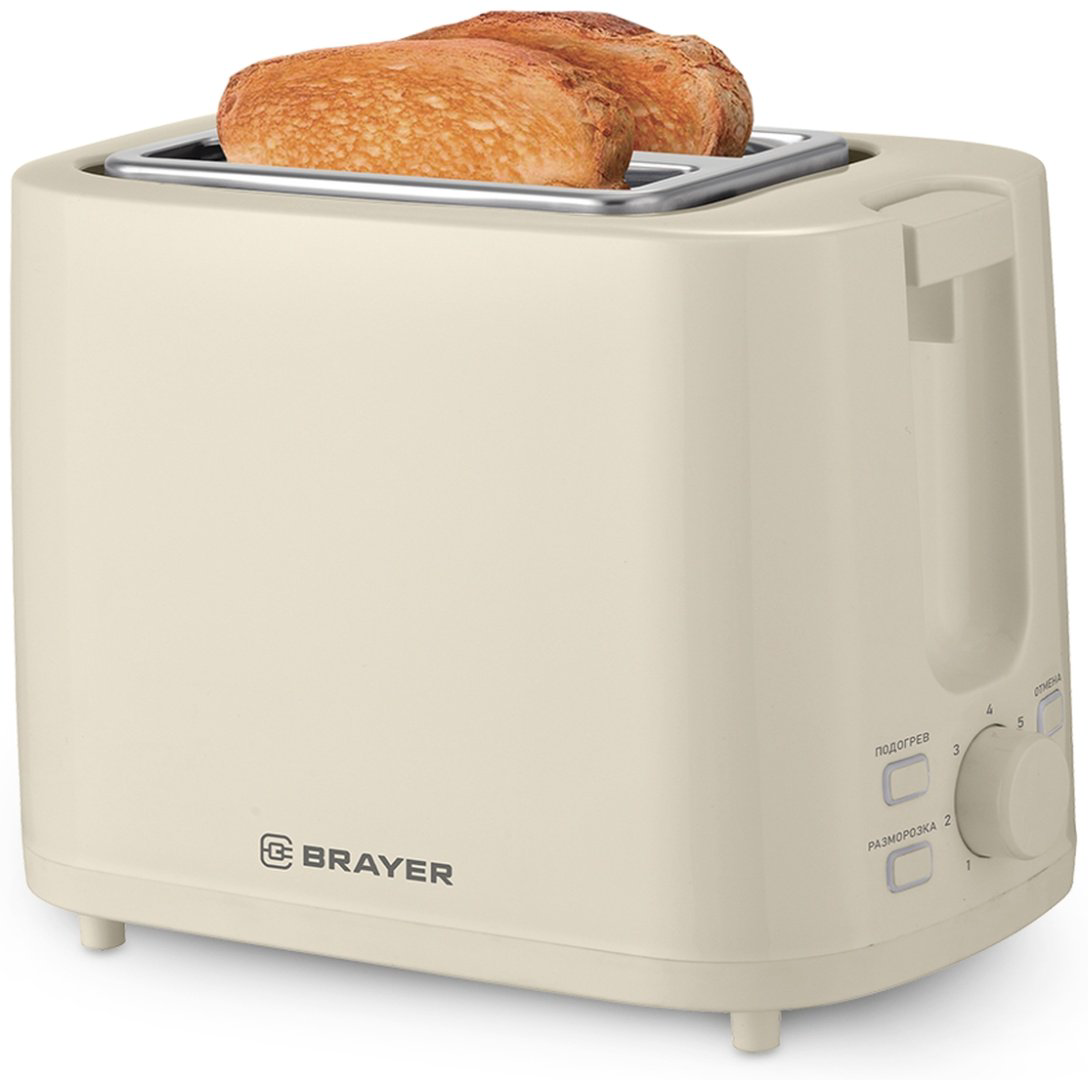 Тостер BRAYER BR2106 бежевый купить,NaN