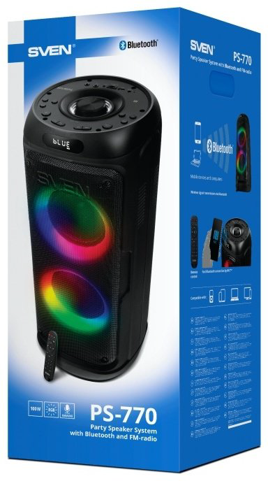 Портативная колонка SVEN PS-770 черный купить,74990