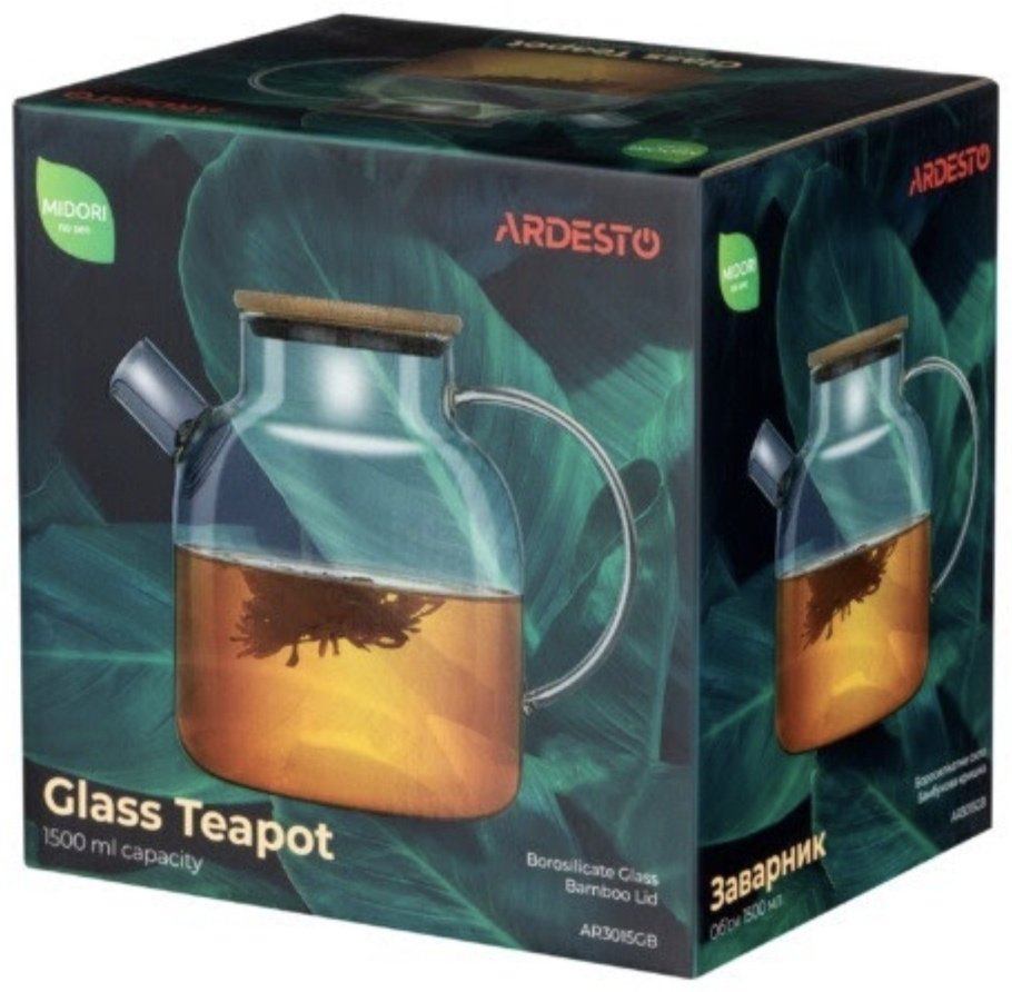 Чайник Ardesto Gemini AR3015GB 1.5 л, стекло купить,0