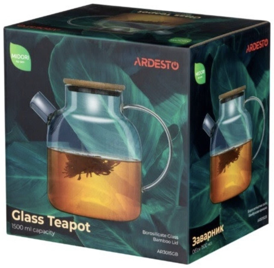 Чайник Ardesto Gemini AR3015GB 1.5 л, стекло купить,NaN