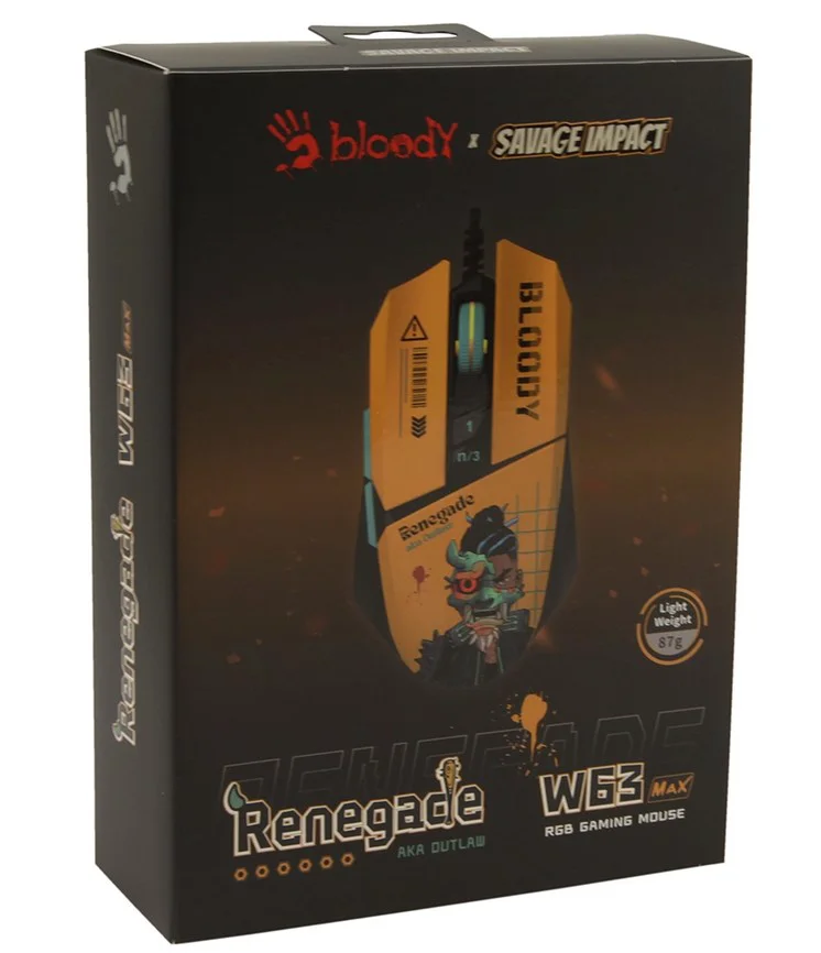 Мышь A4Tech Bloody W63 Max Renegade Yellow Sunset купить,12490
