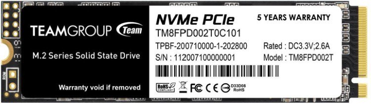 SSD накопитель Team Group TM8FPD002T0C101 2Tb