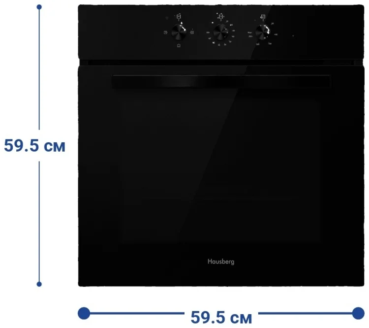 Электрический духовой шкаф Hausberg HBO-6503FBL KZ черный купить,NaN