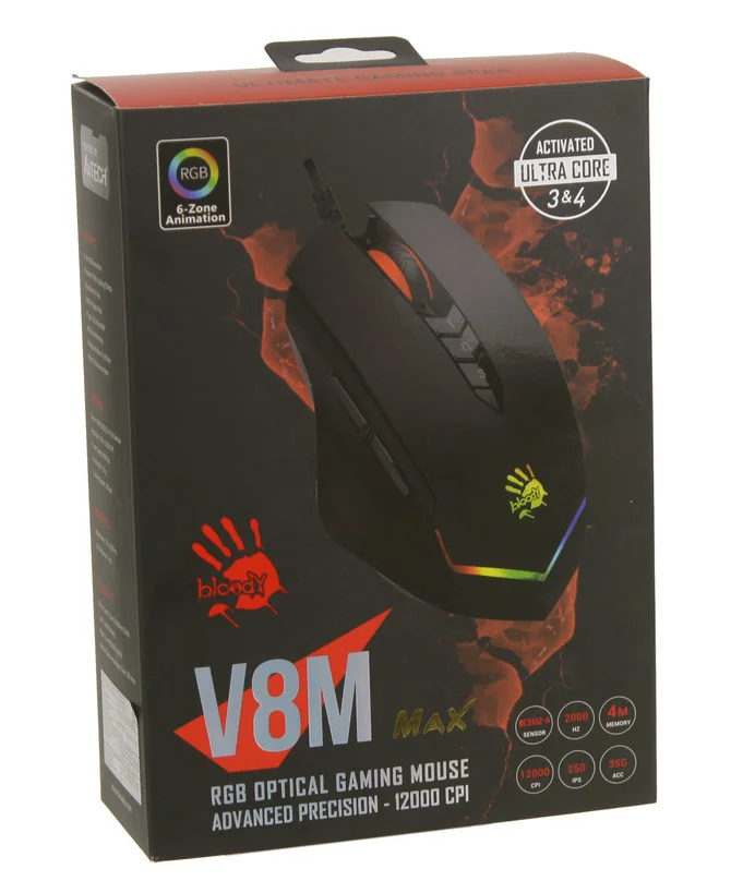 Мышь A4Tech Bloody V8M Max Black купить,13110