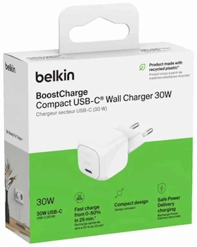 Адаптер питания Belkin Wall Charger WCA008KQWH белый купить,12980