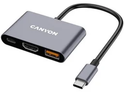 USB Хаб Canyon DS-4 3in1 USB-C серый