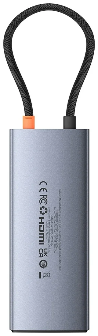 Док-станция Baseus Metal Gleam II 6-in-1 B00061802813-00 серый